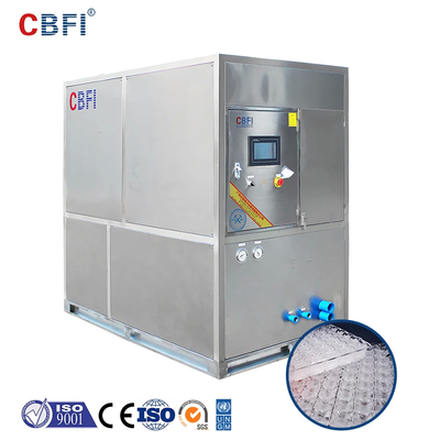 Roestvrij staal ijsblokkenmachine met Bizter / Frascold compressor - moeiteloze koeling